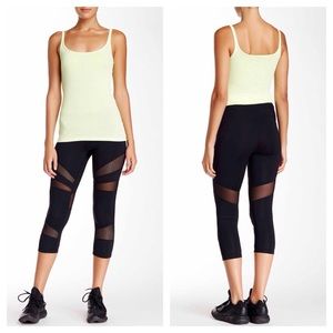NWT black and mesh crop leggings. Lululemon like