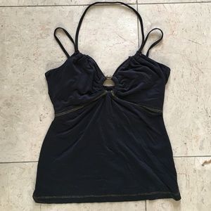 Beautiful Just cavalli black top w gold threading
