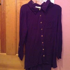 Button up purple shirt