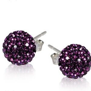 B1G1 half off 💜 Purple Swarovski earrings 💜