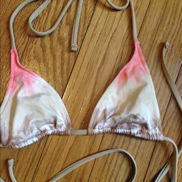 Lucky Brand Other - Pink Orange Tye-dye Pastel Triangle Bikini Top