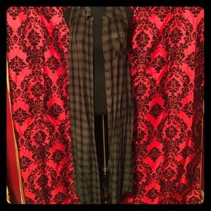 Olive Buffalo Check Hi-Lo Maxi Dress