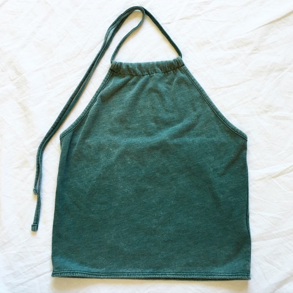 Brandy Melville Tops - BNWT washed green halter top