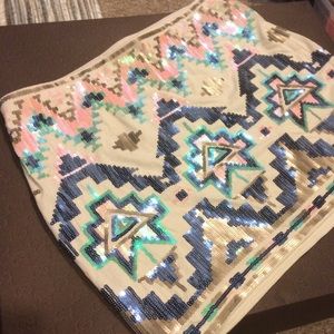 NWT Express Sequined Mini Skirt Size Small