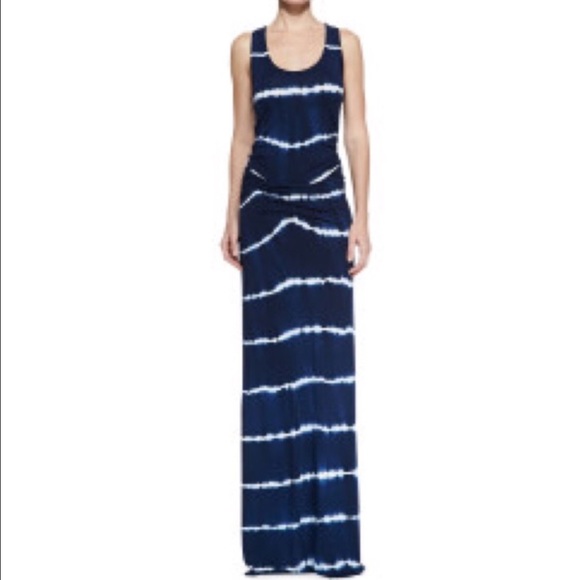 Young Fabulous Broke Hampton Ruched Tie Dye Maxi