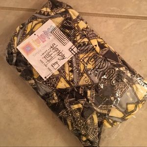 Lularoe Black and Gold Leggings OS One Size