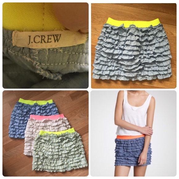 🚫Sold🚫J.Crew beach chambray Lucca skirt sz S. - Picture 4 of 4