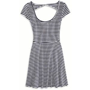 American Eagle Kate Skater Dress with Open Back