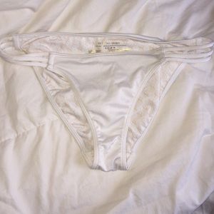 White Victoria's Secret strappy swim bottoms