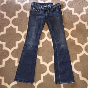 Diesel Low Waisted Flared Jeans