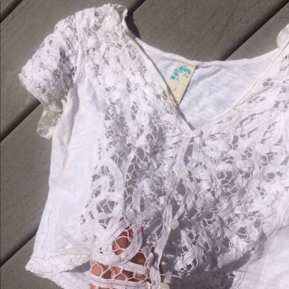 *SOLD* Lace Detail Crop Top from Anthropologie - Picture 2 of 4