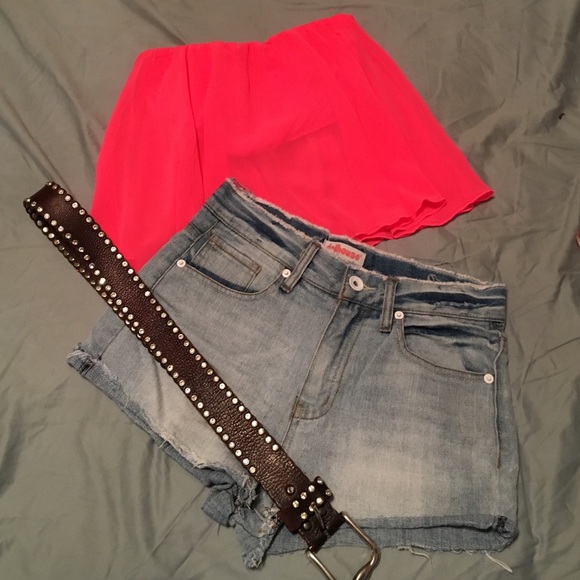 High Waisted Blue Jean Shorts