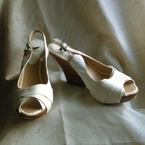 Sling back wedge sandals