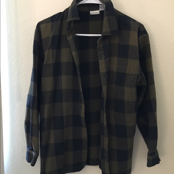 Black and green flannel