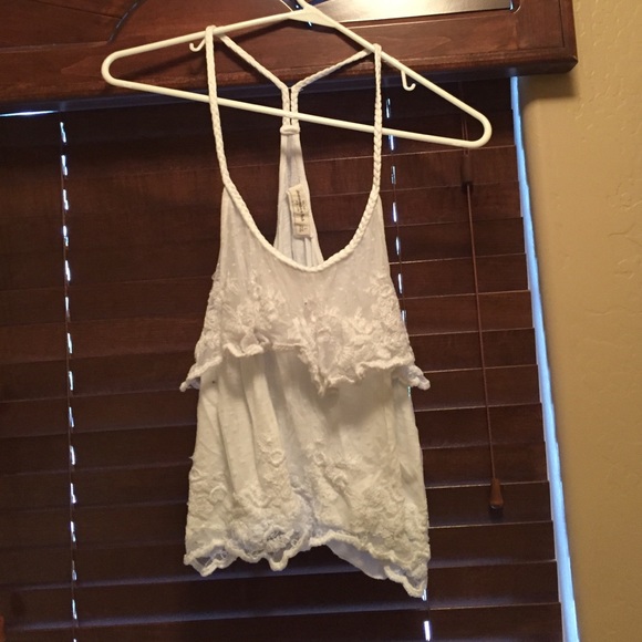 Lacey white tank