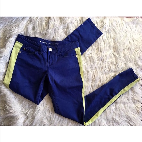 Celebrity Pink Electric Blue Skinny Jeans