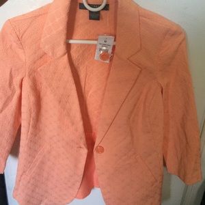 Suzy shier summer blazer in peach