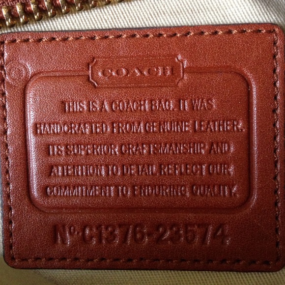 Coach Brown Leather Handbag with Tassel - Picture 3 of 4