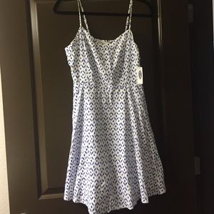 White and blue flowy sundress