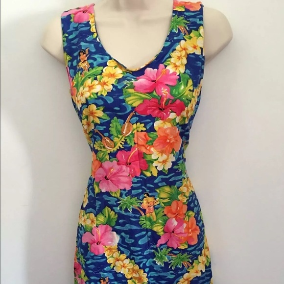 Jams World Floral Luau Strapless Dress