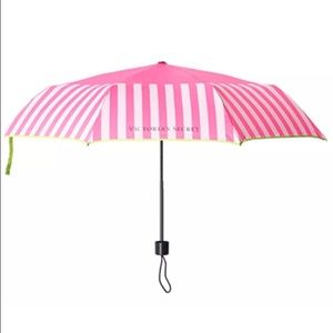 Victoria secret white & print stripe umbrella