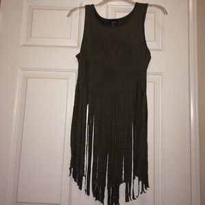 Suede Fringe Tank