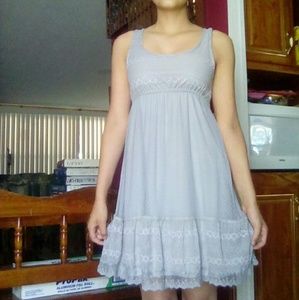 Gray vintage lace dress