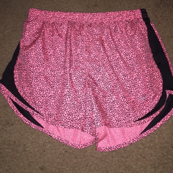 pink and black nike shorts