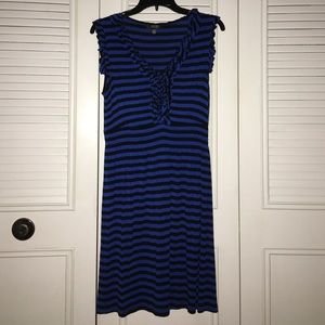 Blue & black stripped dress