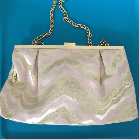 Lily Pulitzer chevron clutch