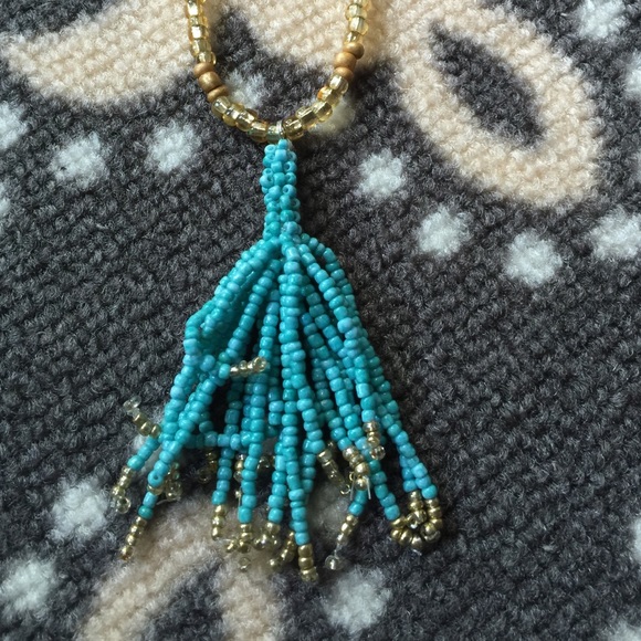 Turquoise Tassel Necklace