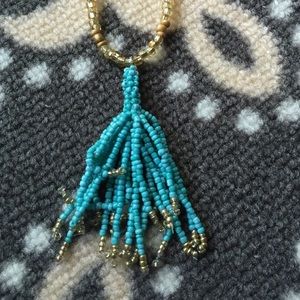 Turquoise Tassel Necklace