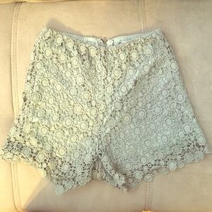 Charlotte Russe Green Lace Shorts