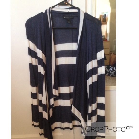 INC Striped Cardigan