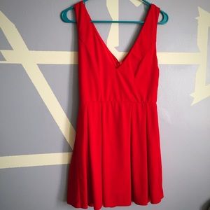 Red Tobi Mini Skater Dress