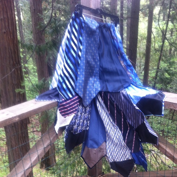 kreativekristen Dresses & Skirts - HP,,Shades of Blue tie skirt