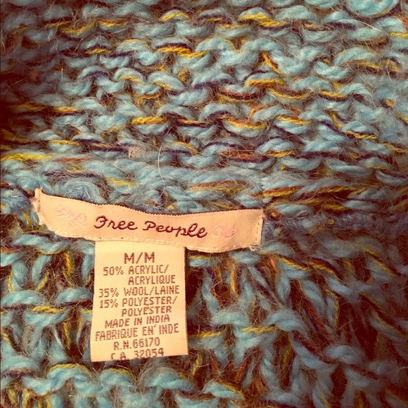 Free people blue knit sweater