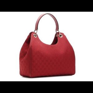 NEW Gucci Signature GG Canvas Satchel, with tags