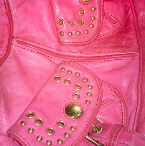 Pink leather marc jacobs shoulder bag