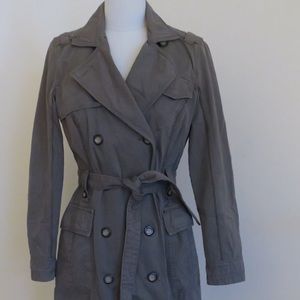 Triple Five Soul army green trench coat