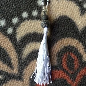 White Tassel Necklace