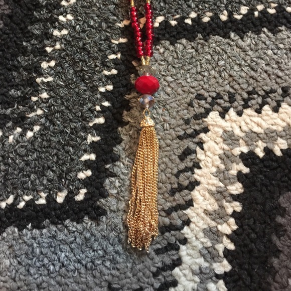 Gold Tassel Necklace