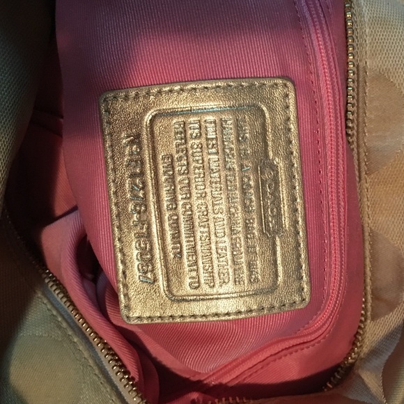 Gold Authentic Coach purse - Picture 2 of 3