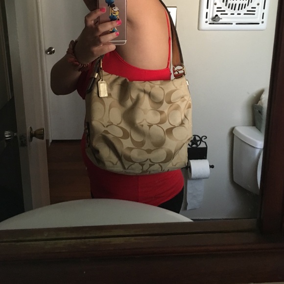 Gold Authentic Coach purse - Picture 3 of 3