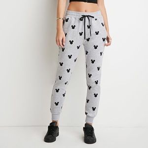 Forever 21 Mickey Mouse Drawstring Joggers Size XS