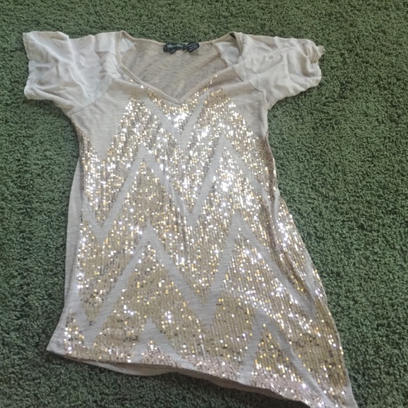 Chevron Miss Me V neck