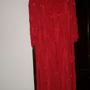 Beautiful Red sequence Womens gown