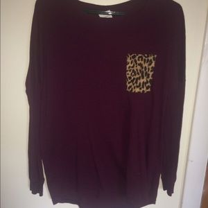 Victoria's Secret pink maroon tshirt