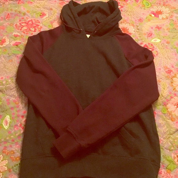 Grey and maroon sweater