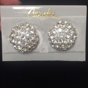 Carolee Crystal Clip Earrings